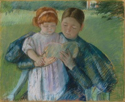 Infermiera che Legge a una Bambina, 1895 da Mary Cassatt